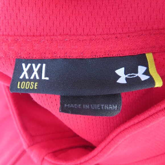 New Under Armour Men's Loose Fit Full Zip Red Sweatshirt Size XXL Loose - Picture 6 of 6